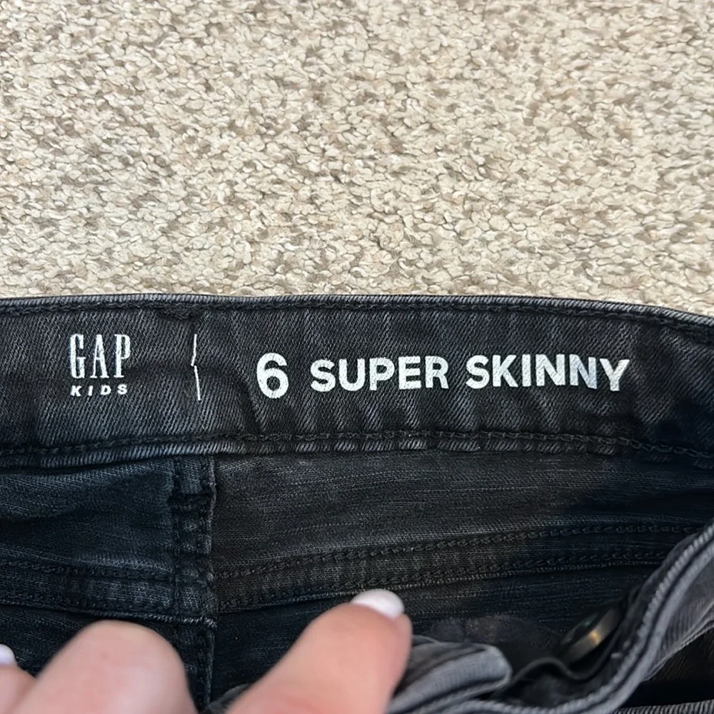 GAP Kids Super Skinny Black Jeans, 6